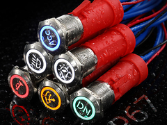 19mm 20A Deniz Düğmesi Anahtarı 12v 24v 316L Malzeme 1NO