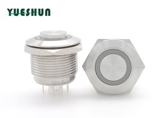 Kalite  19mm Stainless Steel Push Button Switch , Round Momentary Push Button Switch fabrika