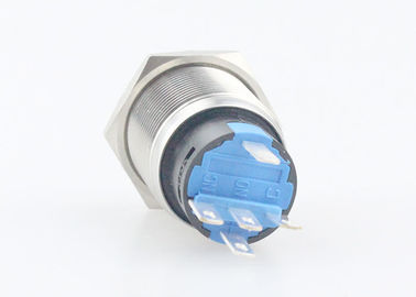 Paslanmaz Çelik Mandallama Metal Buton Anahtarı, 12V 24V Otomotiv Buton Anahtarları