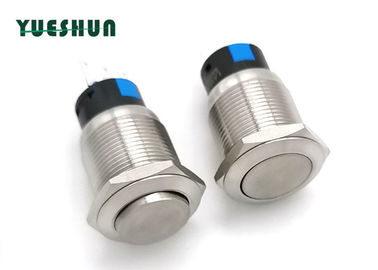 1NO 1NC Round Stainless Steel Push Button Switch IP67 Momentary Latching Contact