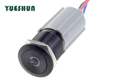 Led Anti Vandal Push Button Switch With Pigtail Connetcor , Aluminum Material