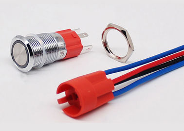 16MM Led Işık Büyük Akım 10A Basmalı Düğme Anahtarı